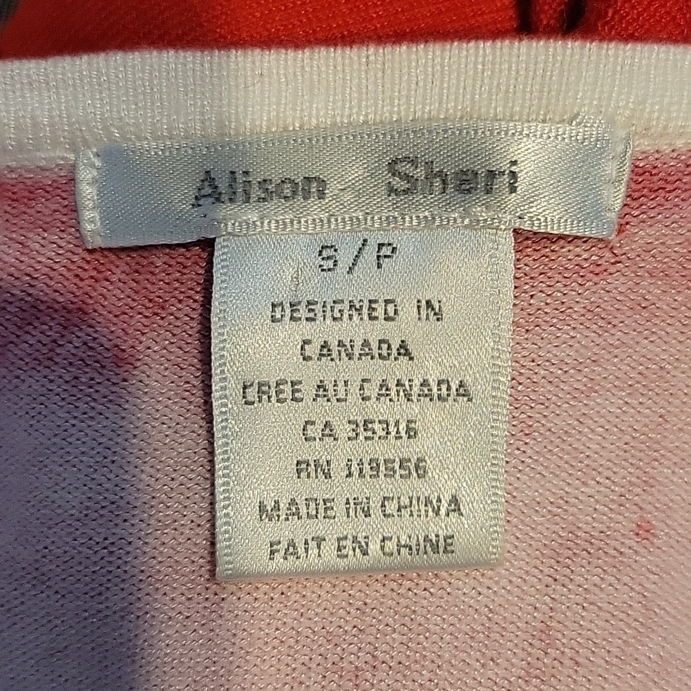 Alison SHERI red 70's psycadelic looking pattern. Size is Small - Picture 7 of 9